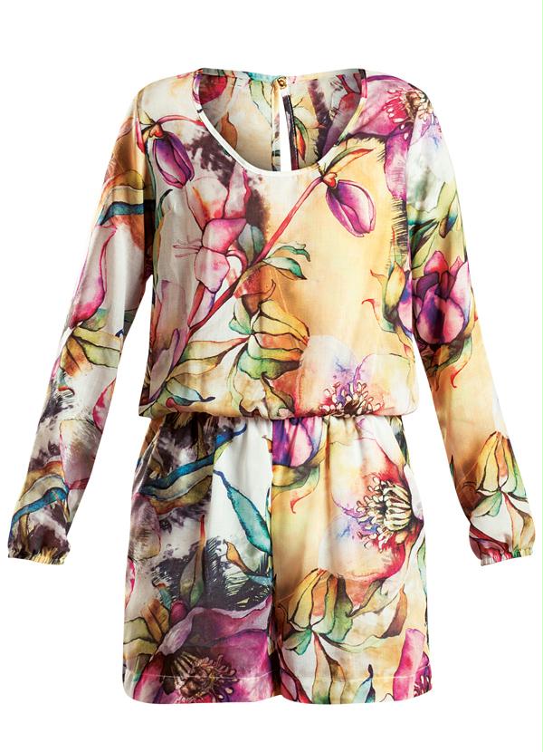 Quintess - Macaquinho Manga Longa Floral Maxi 5