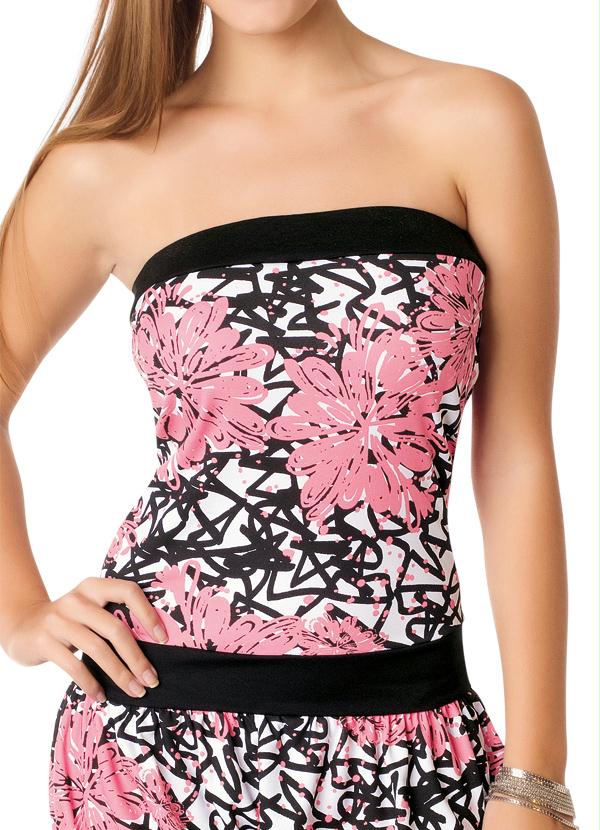 Outlet - Macaquinho Tomara-Que-Caia Estampado 3