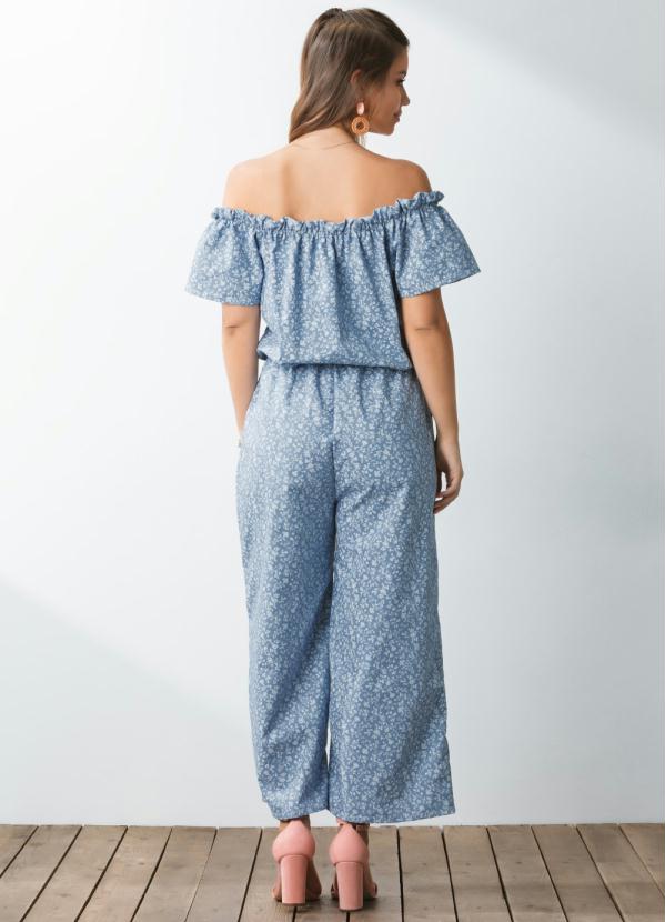 Quintess - Macacão Ciganinha Mini Floral com Bolsos 2