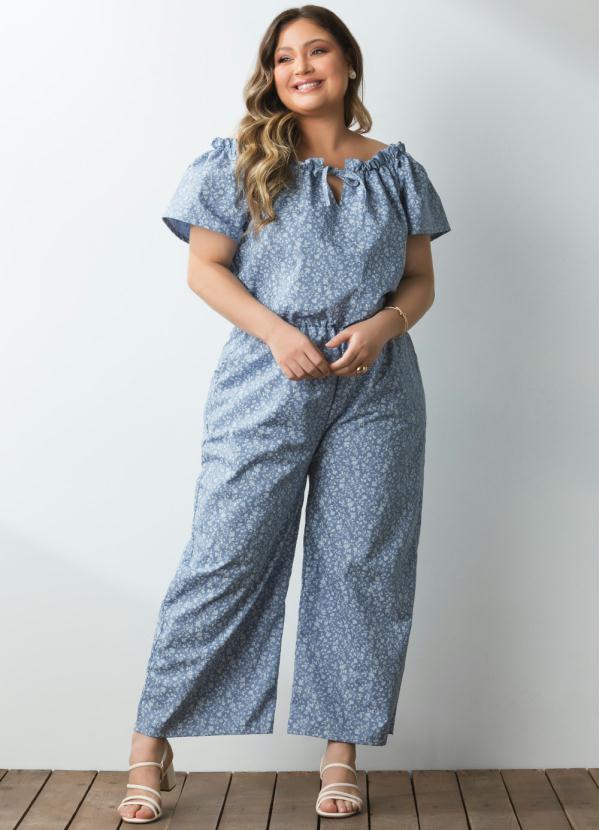 Quintess - Macacão Ciganinha Mini Floral com Bolsos 4