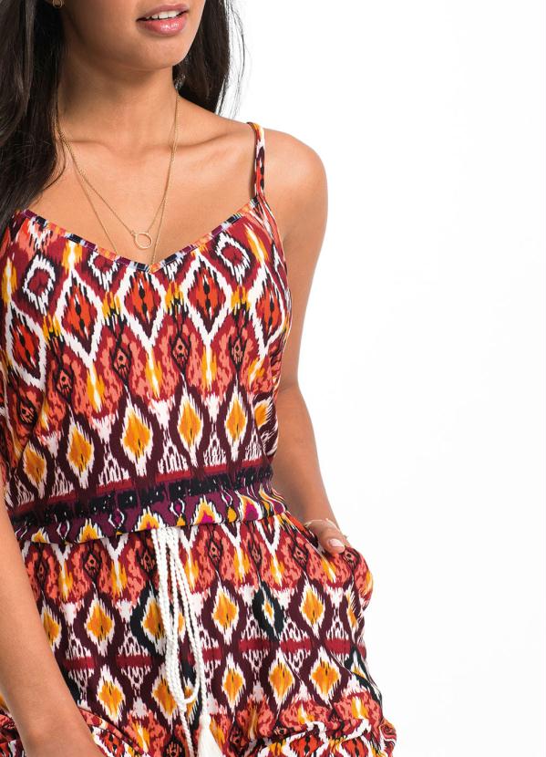 bonprix - Macacão de Alcinhas Estampado Laranja 3