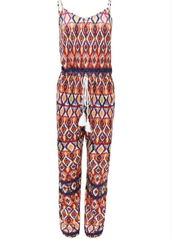 bonprix - Macacão de Alcinhas Estampado Laranja 5