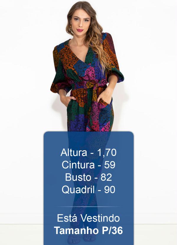 Farm - Macacão de Linho Leopardo Rainbow Estampado 5