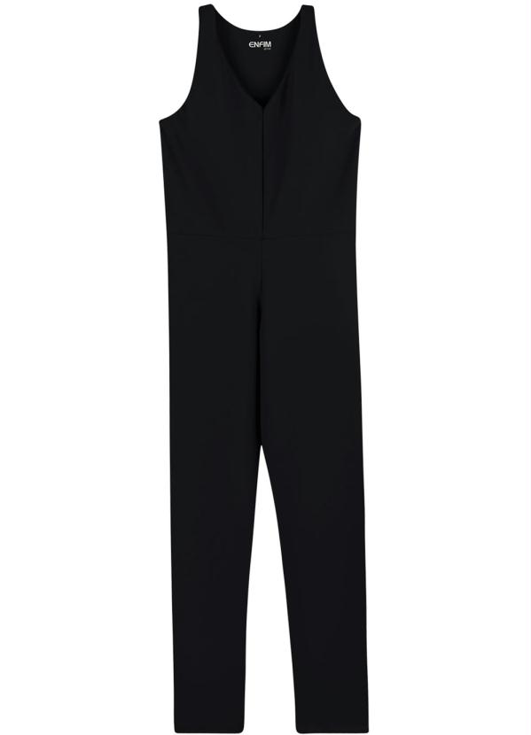 Enfim - Macacão Fitness Preto Dry