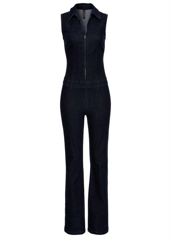 bonprix - Macacão Jeans Bootcut Azul 3