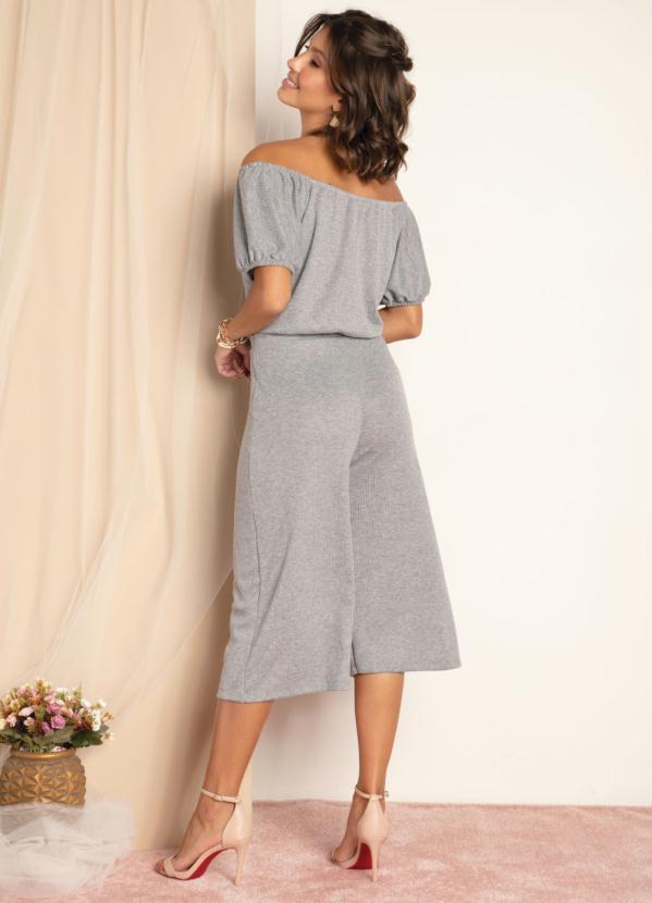 Quintess - Macacão Mescla Pantacourt com Gota no Decote 2