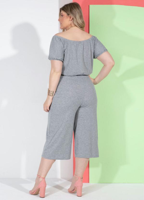 Quintess - Macacão Mescla Pantacourt com Gota no Decote 5