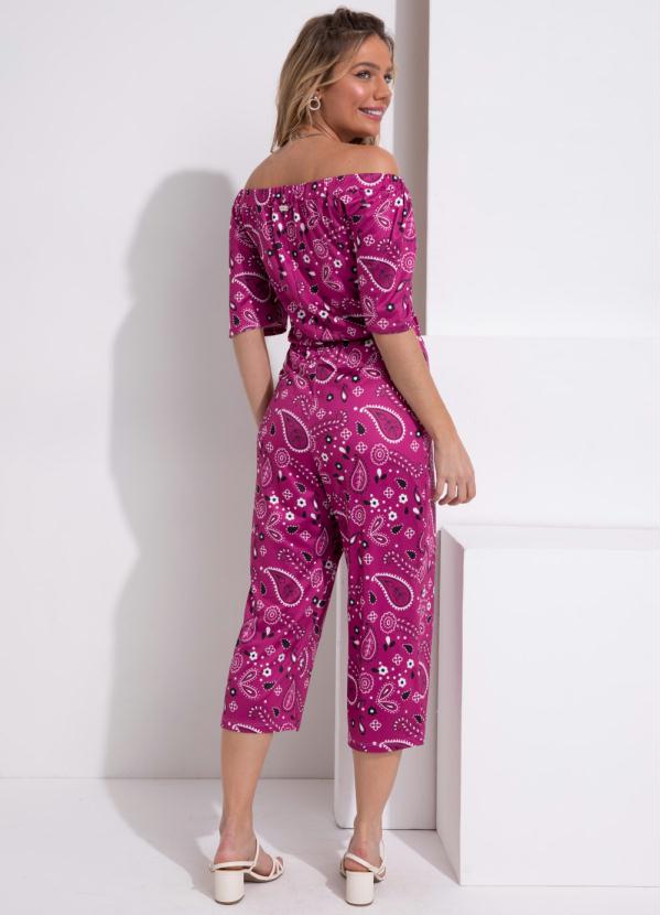 Outlet - Macacão Paisley Ombro a Ombro 2