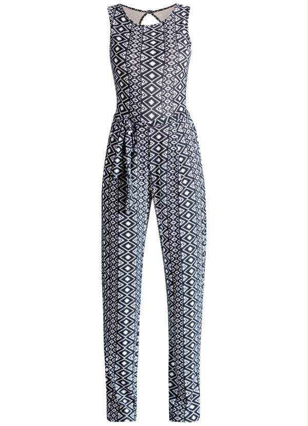 Quintess - Macacão Acinturado e Faixa para Amarração Étnico 4