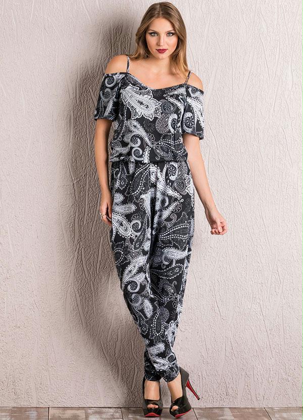 Outlet - Macacão Ciganinha Paisley