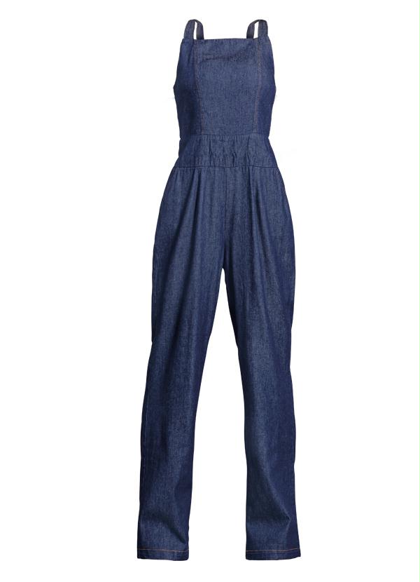 Quintess - Macacão Jeans Quintess com Alças e Bolsos 3