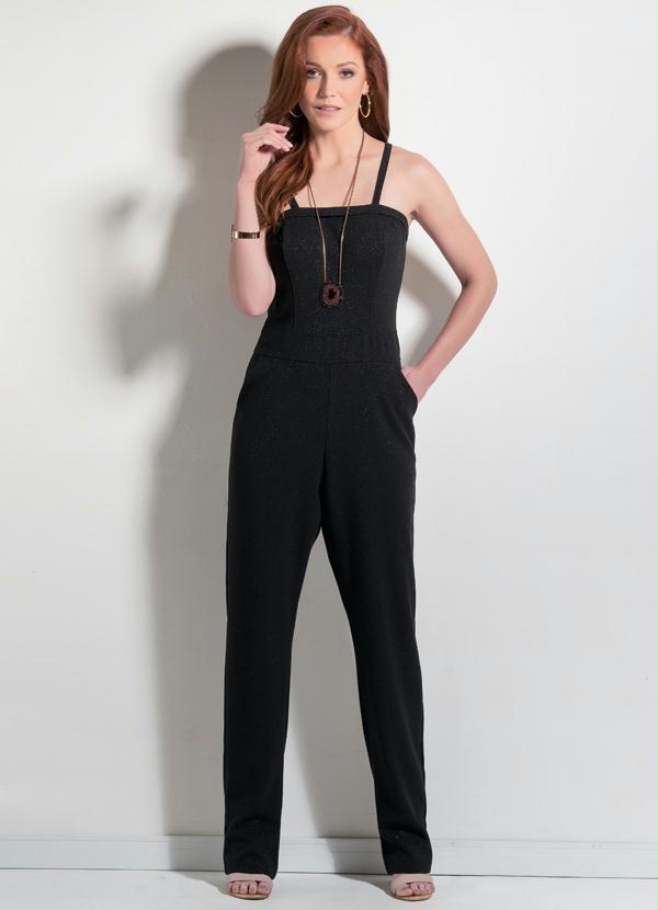 Multimarcas - Macacão Preto com Alças