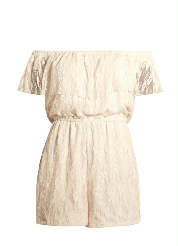 Quintess - Macaquinho Ciganinha de Renda Off-White 6