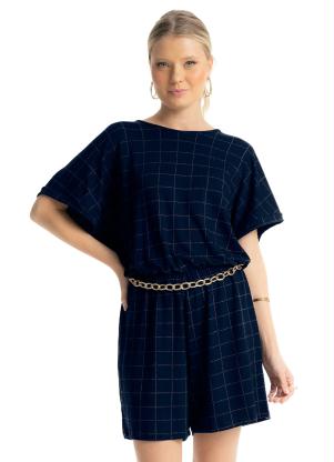 Rovitex - Macaquinho Feminino Azul - ROVITEX