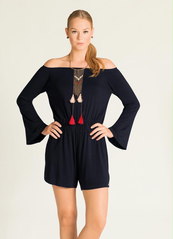 Quintess - Macaquinho Mangas Sino Preto 1