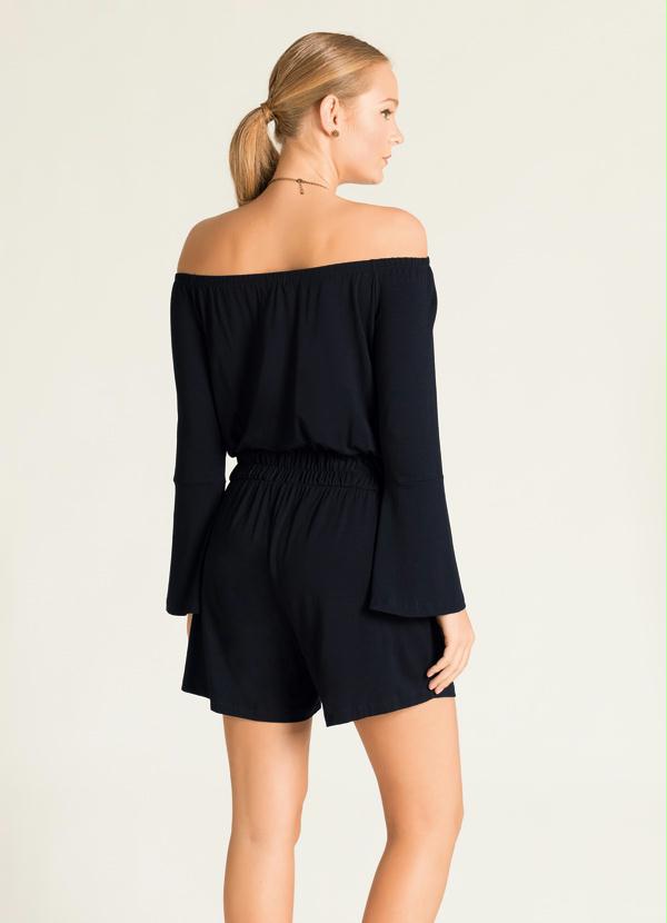 Quintess - Macaquinho Mangas Sino Preto 2