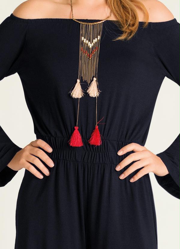 Quintess - Macaquinho Mangas Sino Preto 3