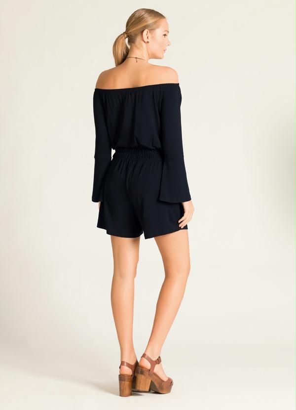 Quintess - Macaquinho Mangas Sino Preto 5