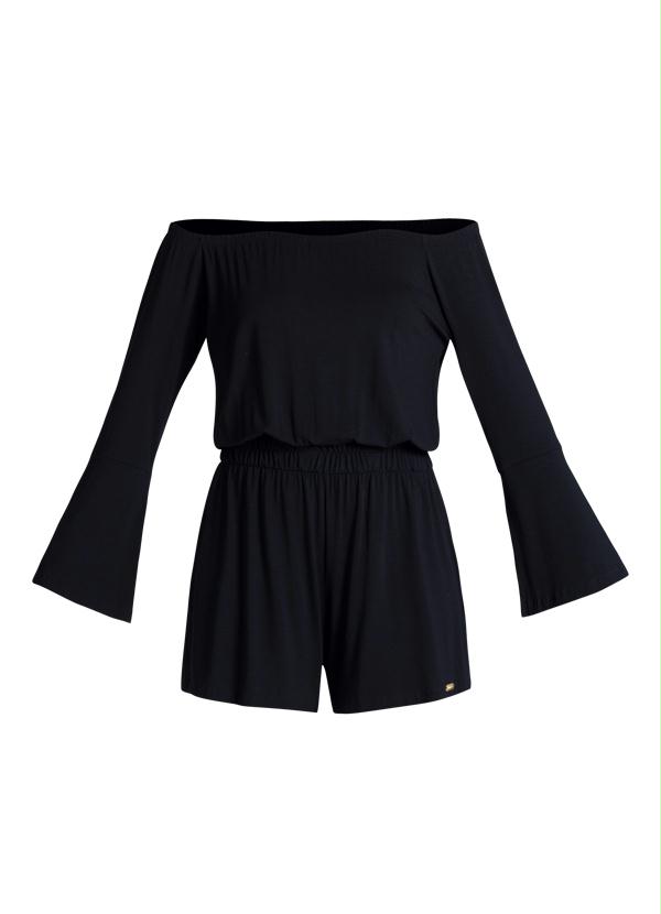 Quintess - Macaquinho Mangas Sino Preto 6