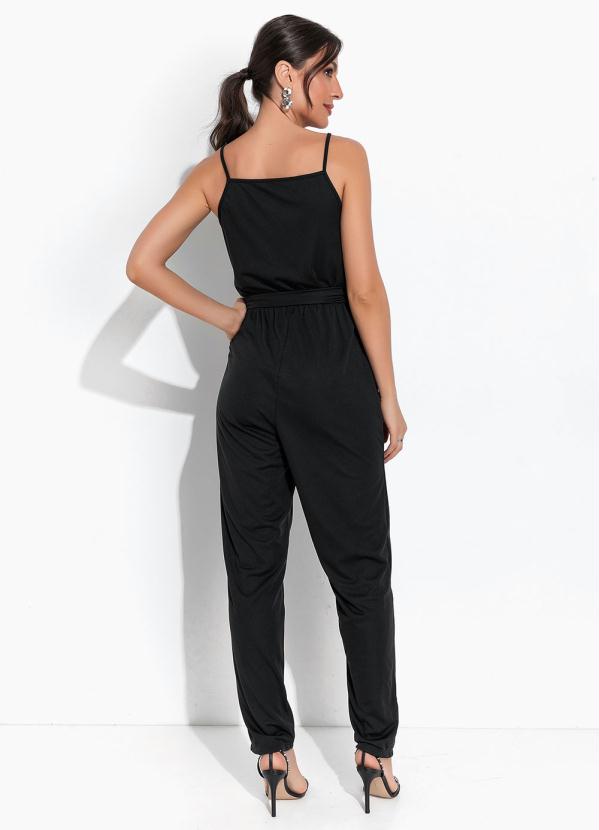 Moda Pop - Macacão Preto em Malha 2