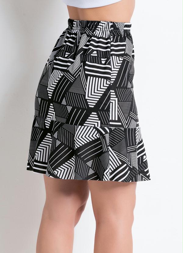 Outlet - Saia com Babado Estampada 2