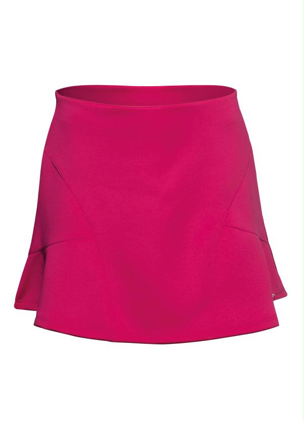 Quintess - Saia Evasê com Recortes Pink 7