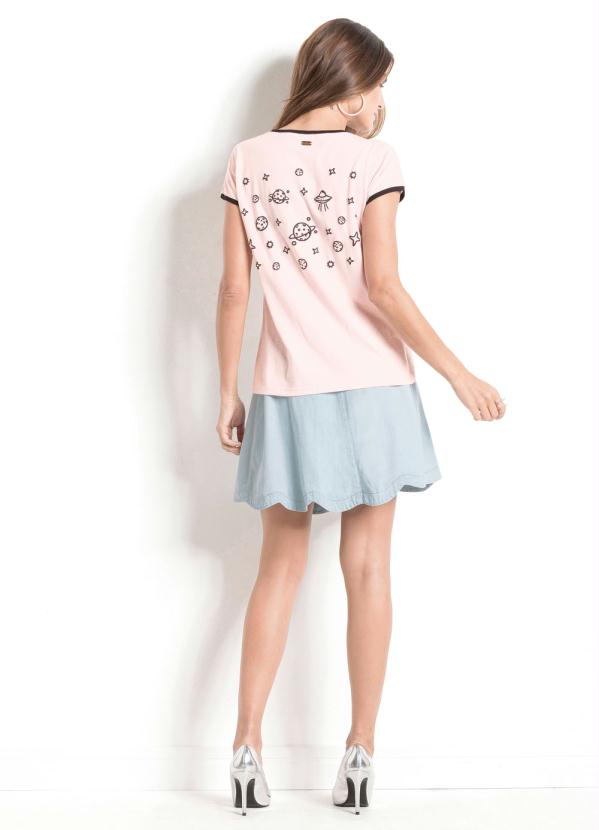 Quintess - Saia Jeans Nuvem com Botões Frontais Quintess 4