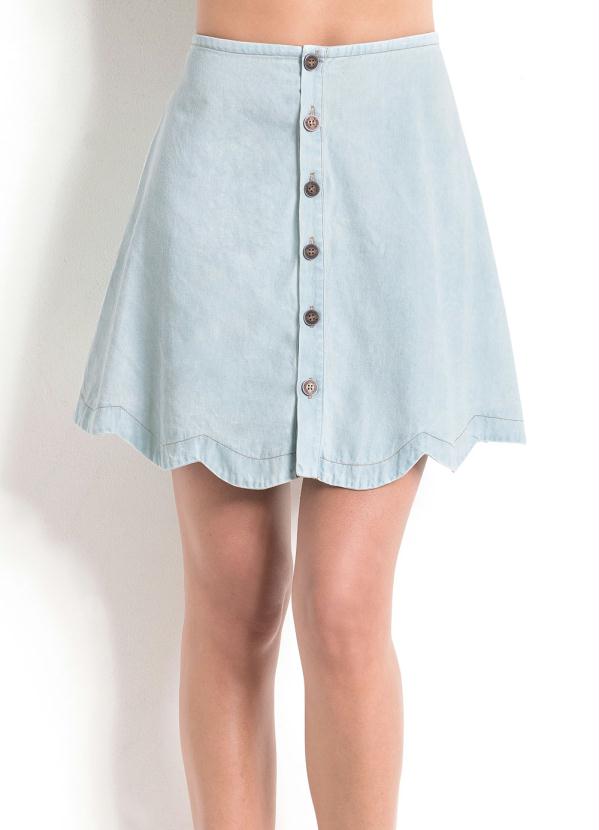 Quintess - Saia Jeans Nuvem com Botões Frontais Quintess 7