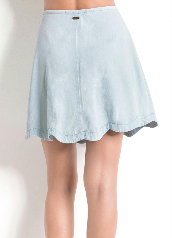 Quintess - Saia Jeans Nuvem com Botões Frontais Quintess 8