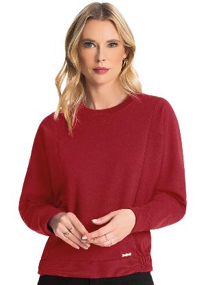 Rovitex - Blusão Feminino Recortes Vermelho - ROVITEX