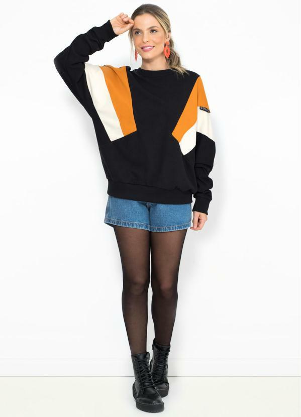 Colcci - Blusão Moletom Preto 3