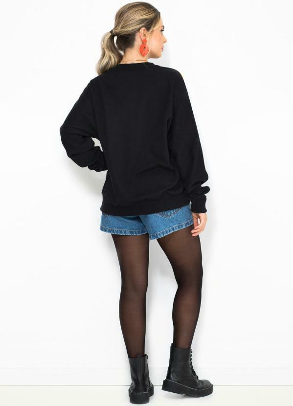 Colcci - Blusão Moletom Preto 4