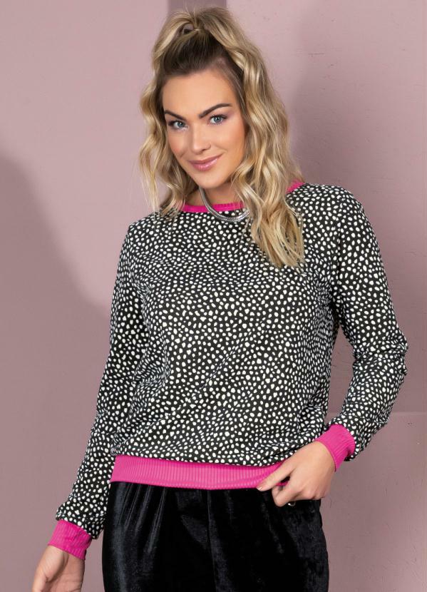 Quintess - Casaco de Moletom Bolinhas com Mangas Longas