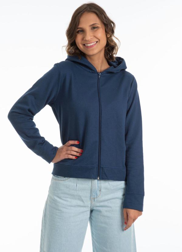 Cativa - Casaco em Moletom Feminino Azul