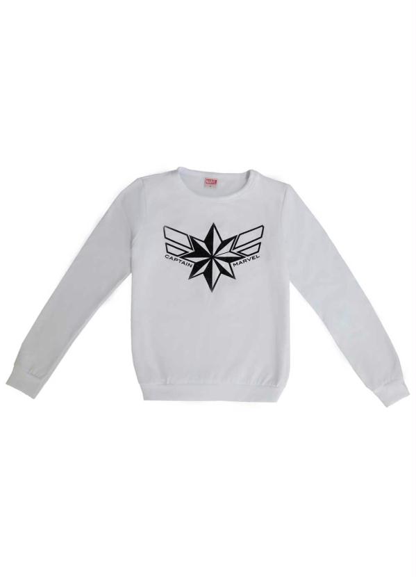 Marvel - Casaco Estampado com Glitter Branco 1