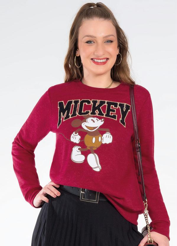 Disney - Casaco Moletom Feminina Vermelho