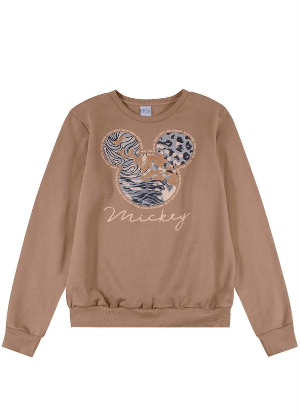 Disney - Casaco Moletom Feminino Marrom