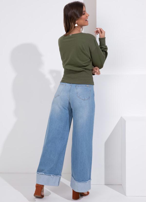 Quintess - Casaco Moletom Verde com Abertura no Decote 4