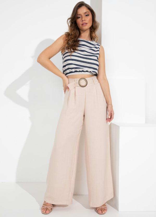 Outlet - Blusa Listrada Sustentável com Elástico na Barra 3