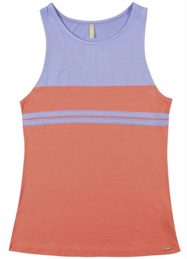 Cativa - Blusa Regata com Detalhe Roxo