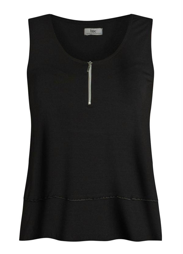 bonprix - Blusa Regata com Zíper Preta 3