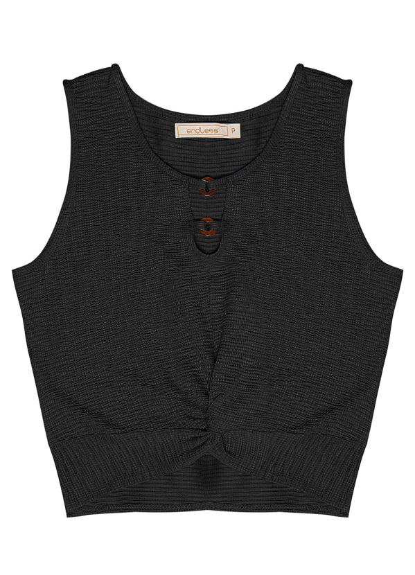 Endless - Regata Crepe Feminina Preto 1