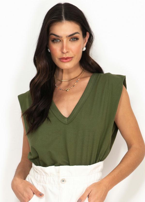 Colcci - Regata de Malha Muscle Tee Verde