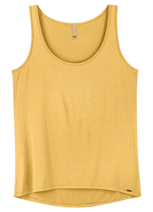 Marialícia - Regata Feminina Básica Marialícia Amarelo 3