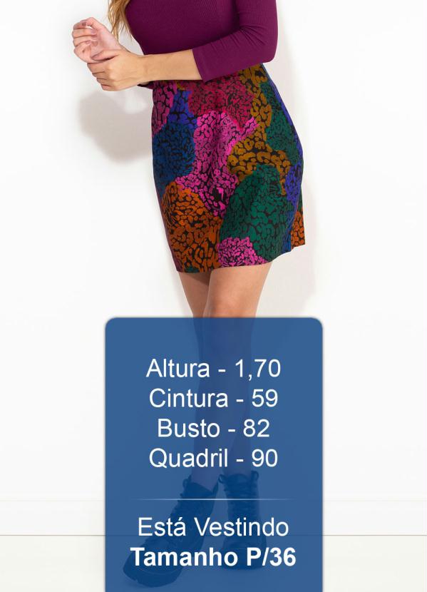 Farm - Mini Saia de Linho Leopardo Rainbow Estampada 7