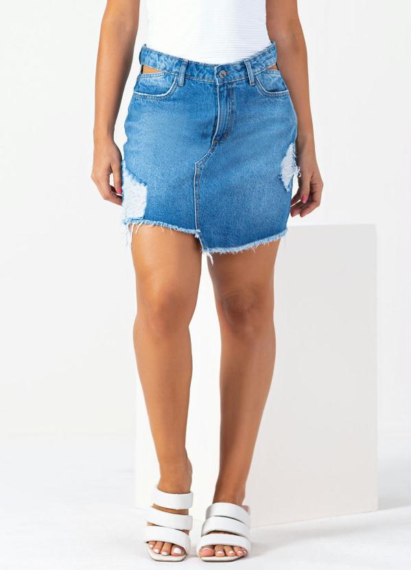 Jeans Saia Doce Trama Doce Trama Saia Curta Em Jeans Jeans Médio