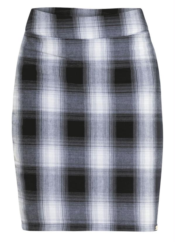 Quintess - Saia Lápis Xadrez com Fenda Costas Quintess 7
