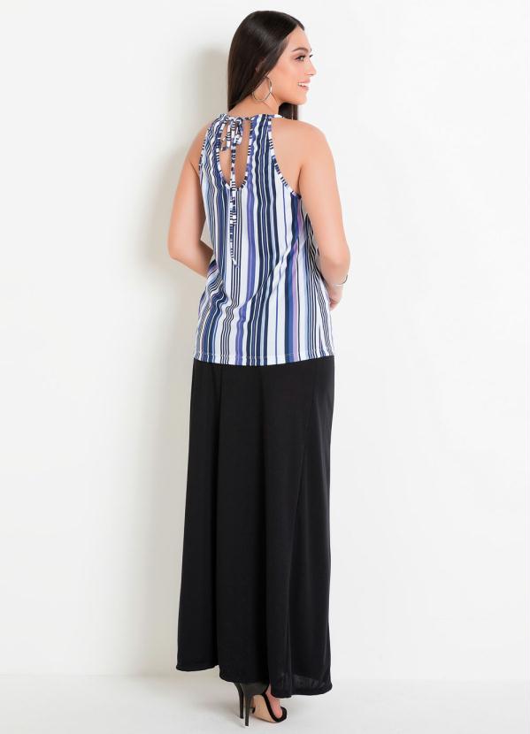 Outlet - Saia com Fenda e Amarração Frente Preta 4