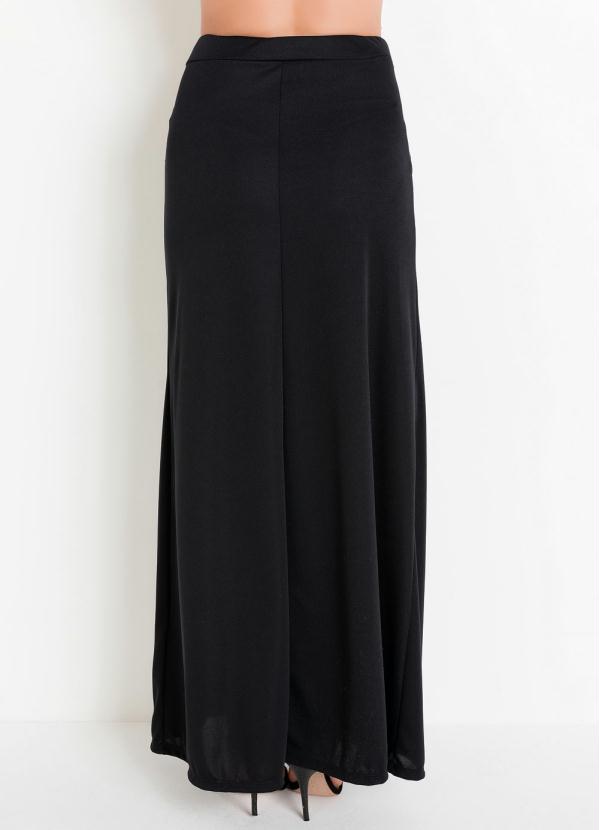 Outlet - Saia com Fenda e Amarração Frente Preta 6