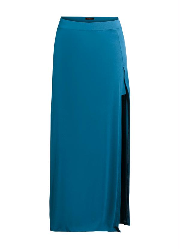 Quintess - Saia Longa com Fenda Azul 8